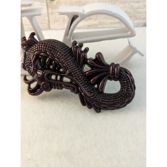 Snake/Dragon belt buckle 4x2" vtge Looks Coated bronze-ish color For 1.5" Belt. - Picture 9 of 9